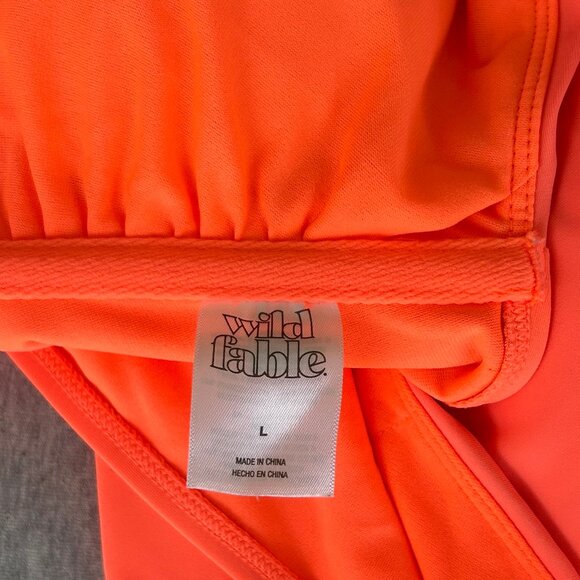 Neon Coral Bikini Twist Top - Picture 5 of 6